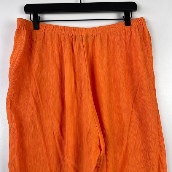 Everlane (L) Naia Ripple Pull-On Pants High Rise Orange - Picture 6 of 10